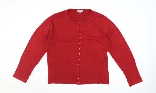 Marks and Spencer Per Una Red Womens Size 18 Cardigan Jumper