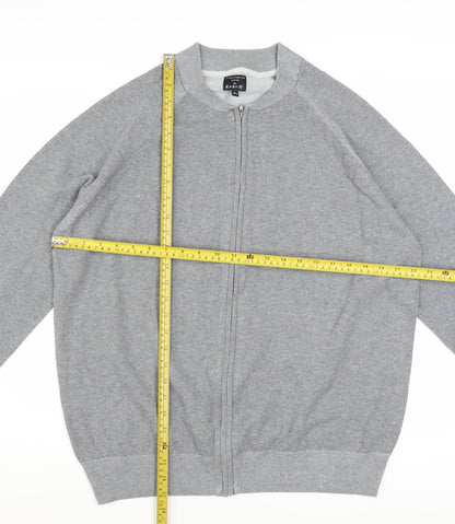 EASY Women's Grey Full Zip Knit Jumper XL Casual Lightweight