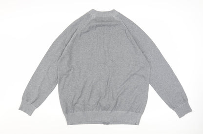 EASY Women's Grey Full Zip Knit Jumper XL Casual Lightweight