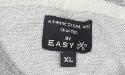 EASY Women's Grey Full Zip Knit Jumper XL Casual Lightweight