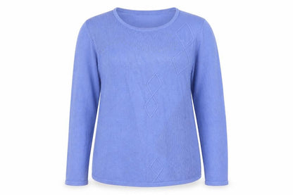 Anna Rose Women's Blue Mist Long Sleeve Acrylic Jumper L