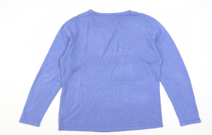 Anna Rose Women's Blue Mist Long Sleeve Acrylic Jumper L