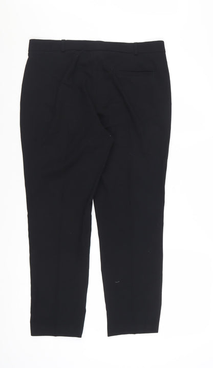 Marks and Spencer Women’s Black Size 12 Cropped Stretch Trousers