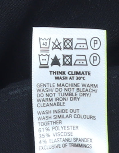 Marks and Spencer Women’s Black Size 12 Cropped Stretch Trousers