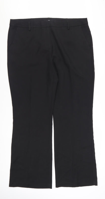 Next Women’s Black 18L Tall Straight Leg Dress Pants Trousers