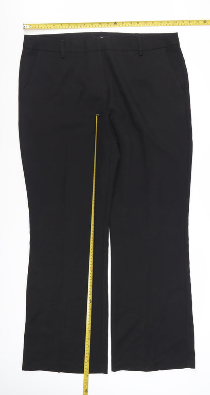Next Women’s Black 18L Tall Straight Leg Dress Pants Trousers