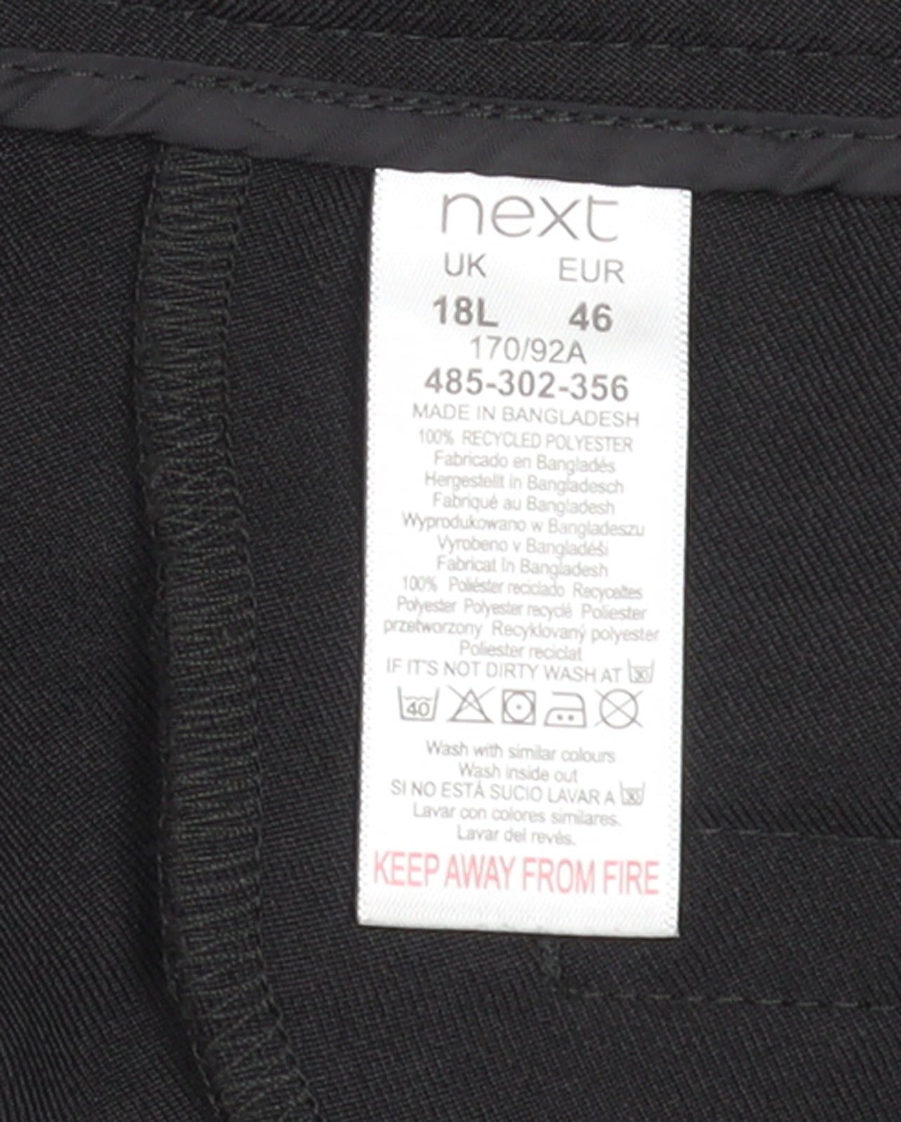 Next Women’s Black 18L Tall Straight Leg Dress Pants Trousers