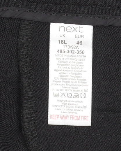 Next Women’s Black 18L Tall Straight Leg Dress Pants Trousers