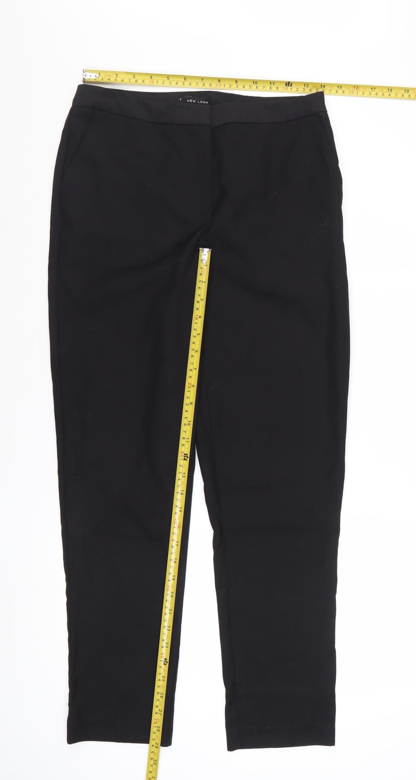 New Look Women's Black Slim Fit Tailored Trousers Size 10