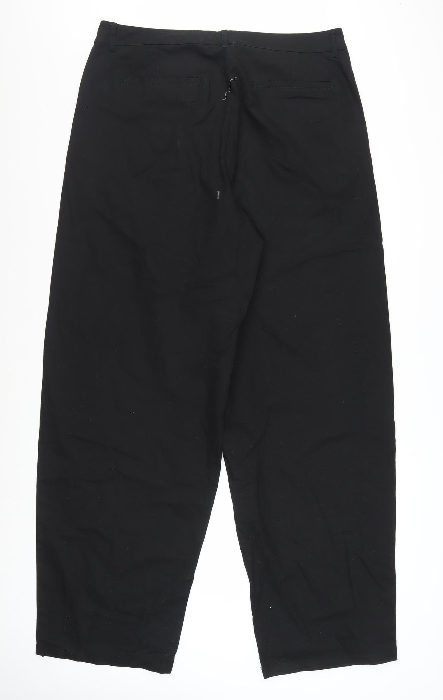 ASOS Design Men's Black Chino Trousers 36W 34L Cotton Blend