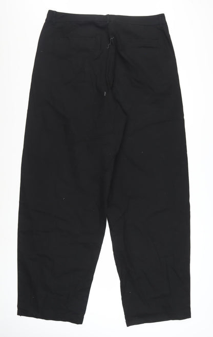 ASOS Design Men's Black Chino Trousers 36W 34L Cotton Blend