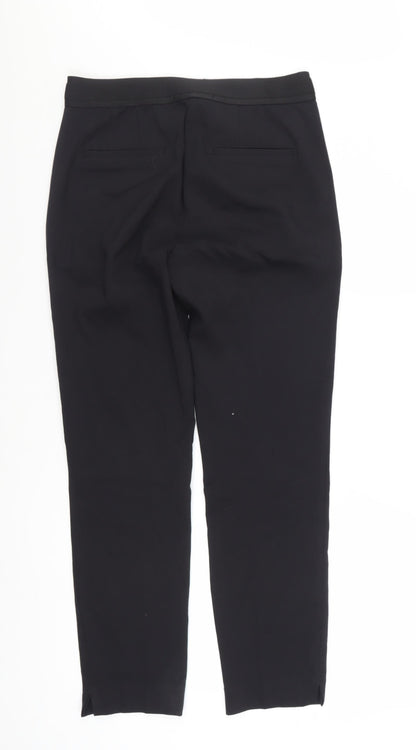 Zara Women Black Slim Tapered Trousers Size M