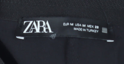 Zara Women Black Slim Tapered Trousers Size M