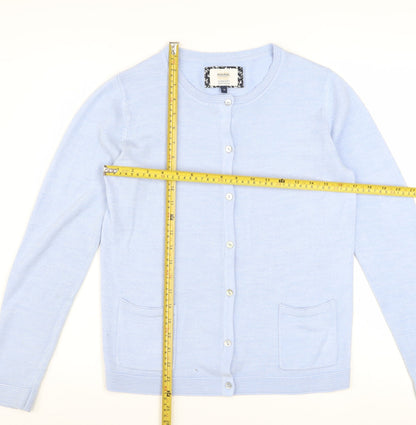 Maine New England Women's Blue Cardigan Size 10 Acrylic Knit