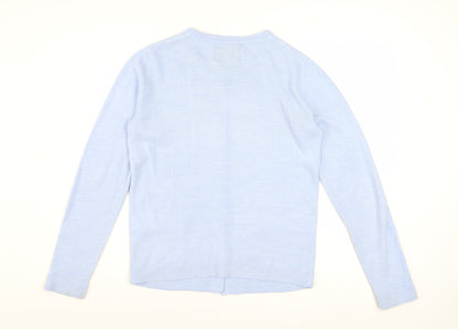 Maine New England Women's Blue Cardigan Size 10 Acrylic Knit