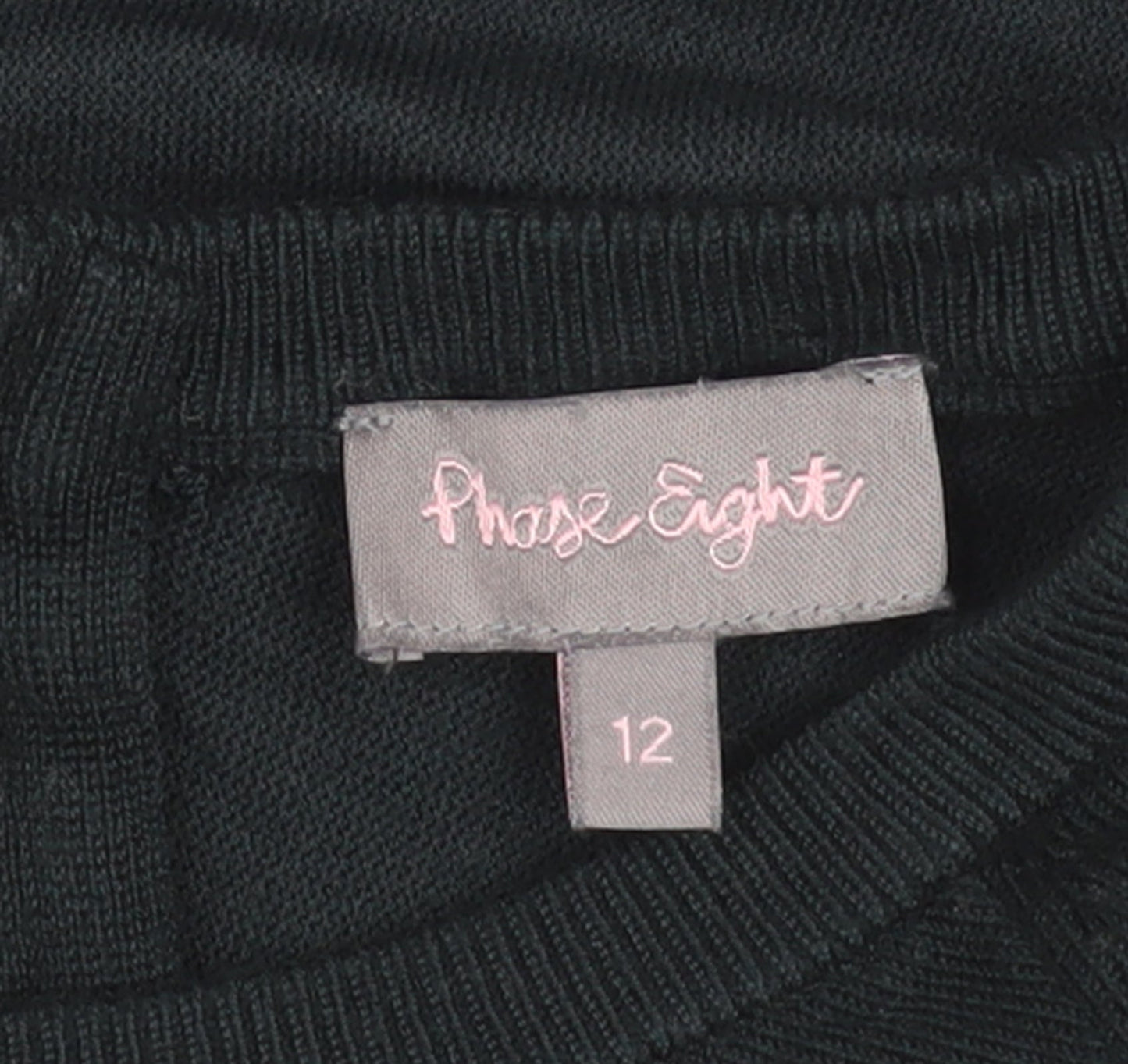 Phase Eight Women Green Crew Neck Long Sleeve Pullover Jumper Size 12