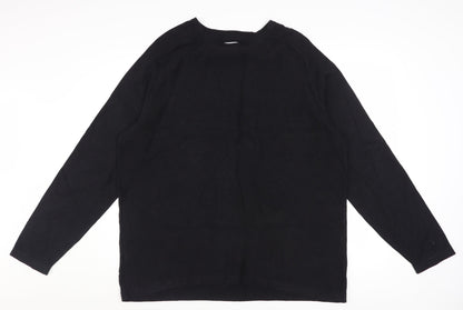 Red Herring Men's Black Cotton Crew Neck Pullover Jumper XL