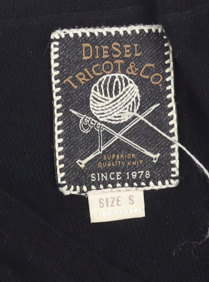 Diesel Men's Black Crew Neck Pullover Jumper Size S