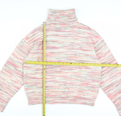 Marks and Spencer Women’s Multicoloured Roll Neck Knit Jumper M