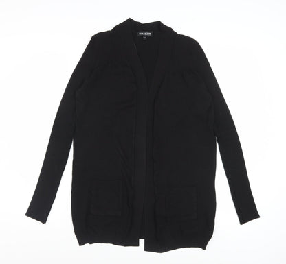 Debenhams Women’s Black Size 12 Knit Long Sleeve Open Cardigan