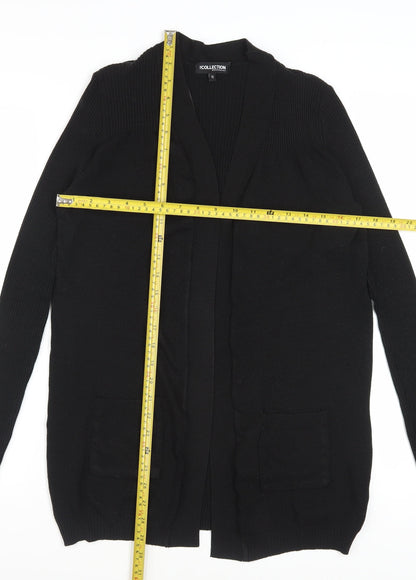 Debenhams Women’s Black Size 12 Knit Long Sleeve Open Cardigan