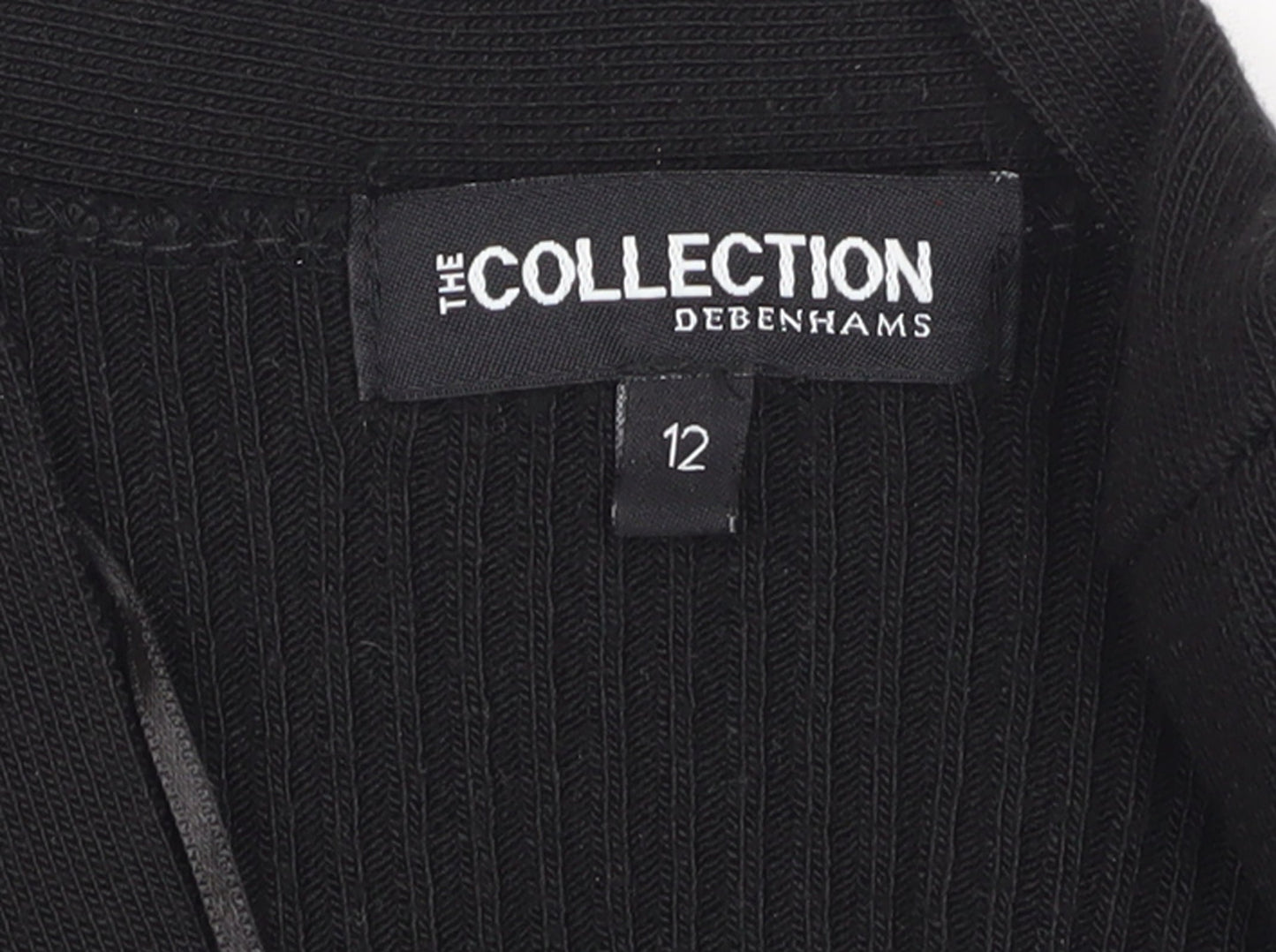 Debenhams Women’s Black Size 12 Knit Long Sleeve Open Cardigan