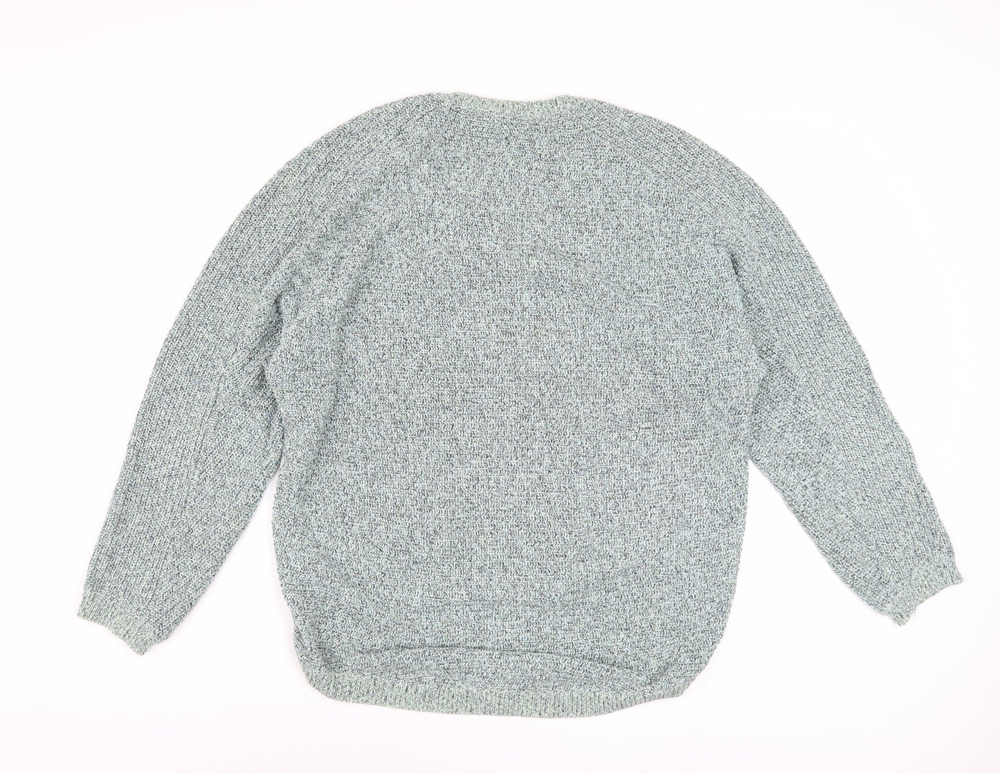 & Other Stories Women Green Cotton Chunky Knit Pullover Jumper L UK 14