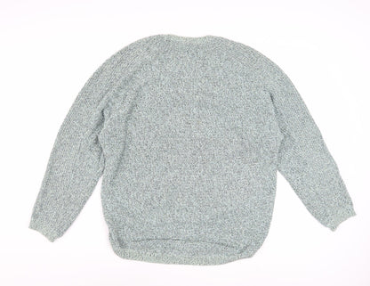 & Other Stories Women Green Cotton Chunky Knit Pullover Jumper L UK 14
