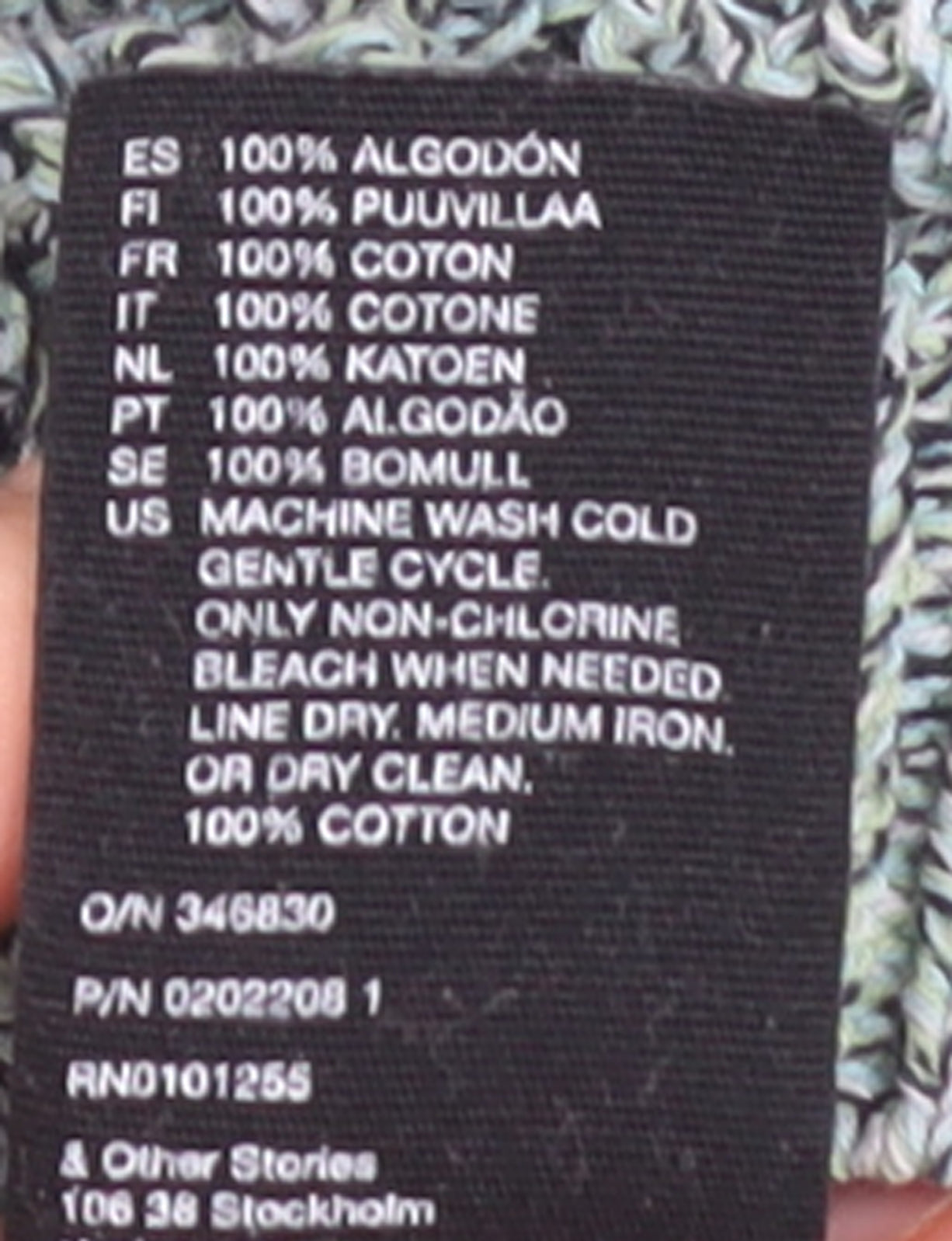 & Other Stories Women Green Cotton Chunky Knit Pullover Jumper L UK 14