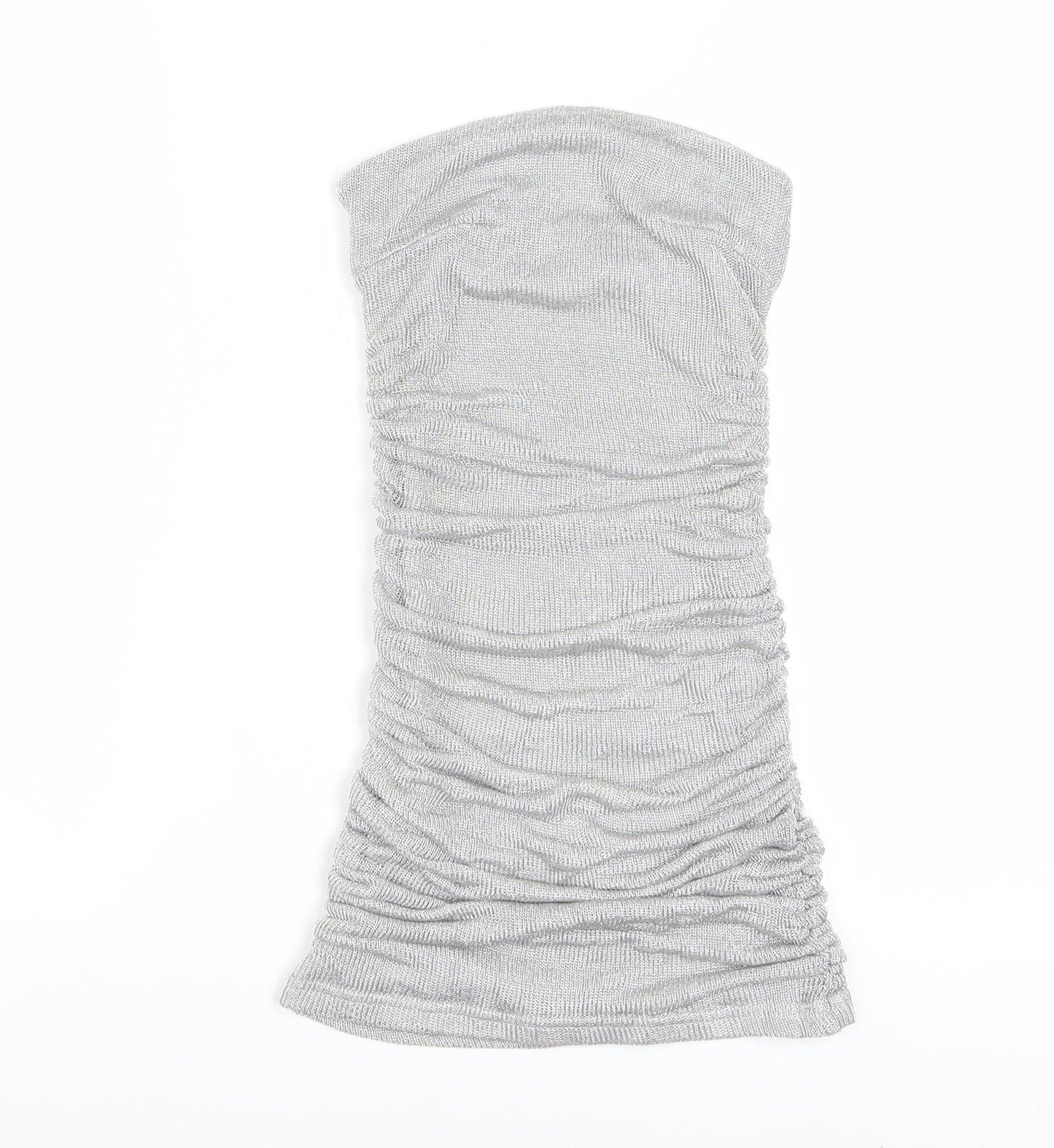 Motel Women's Silver Strapless Bodycon Mini Dress XS