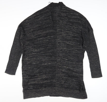 Marks and Spencer Women’s Black Metallic Knit Longline Cardigan Size 22