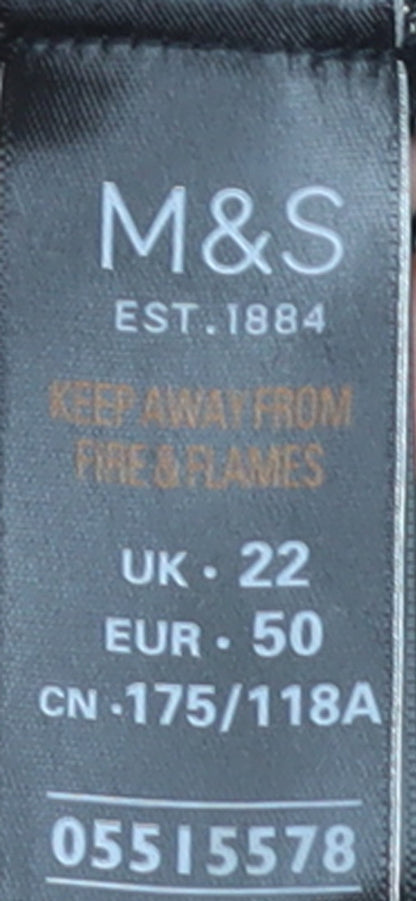 Marks and Spencer Women’s Black Metallic Knit Longline Cardigan Size 22