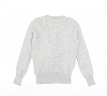 Marks and Spencer Autograph Women Grey Cashmere Star Jumper Size 6