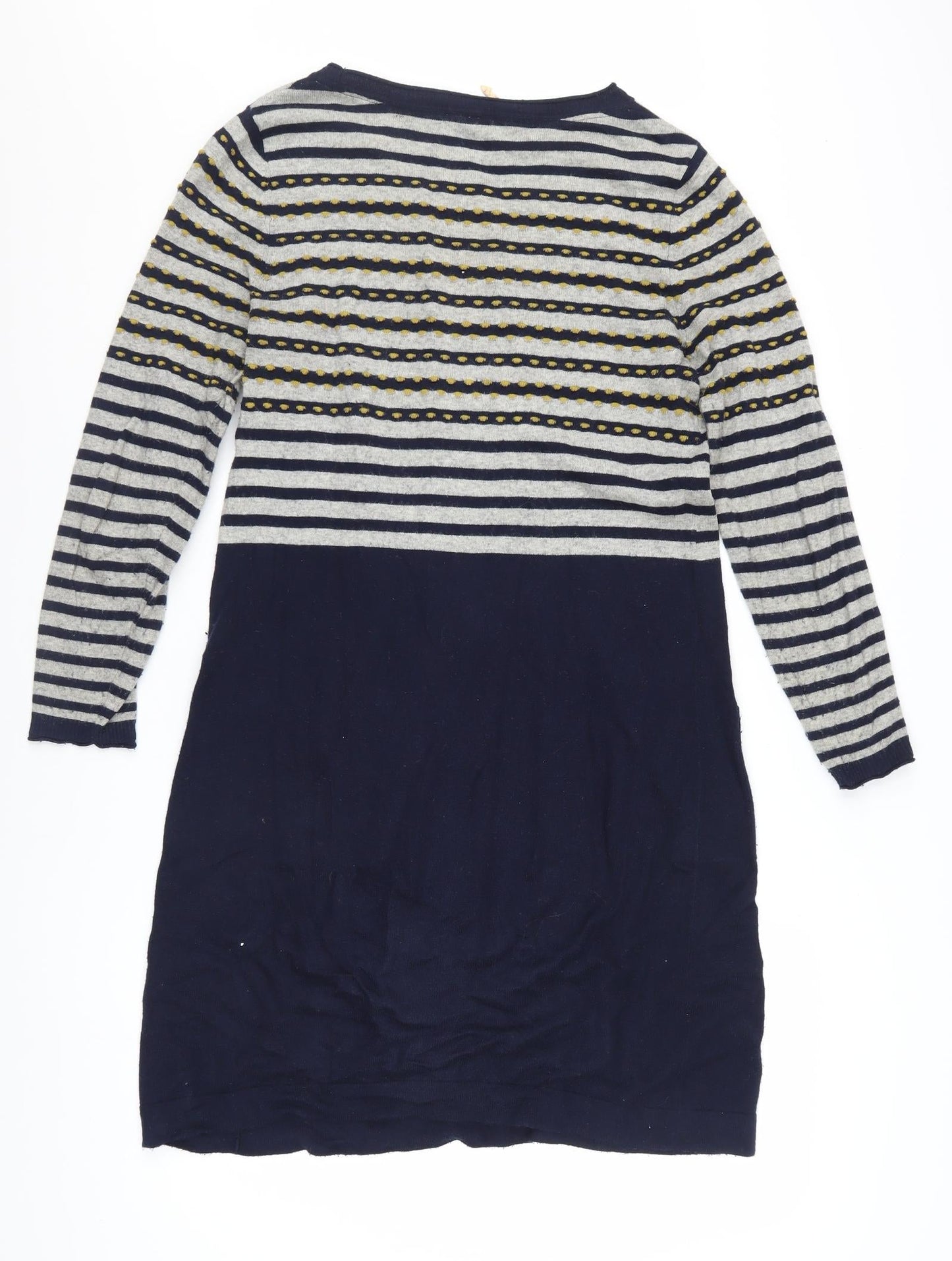 White Stuff Women’s Blue Striped Knit Shift Dress Size 12