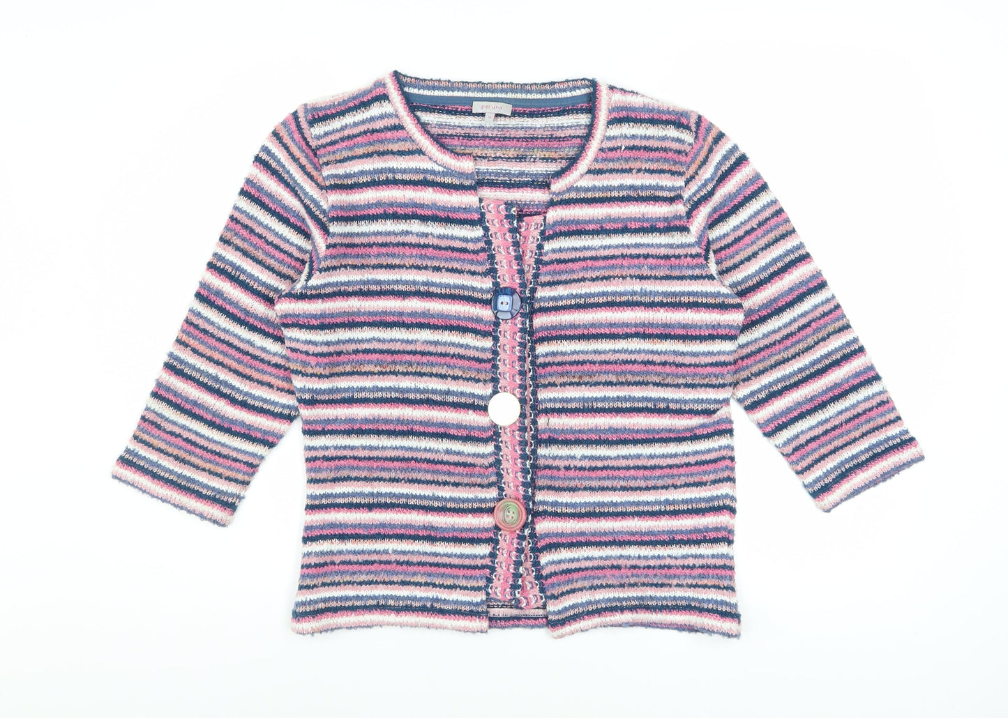 Marks and Spencer Per Una Women’s Multicoloured Striped Cardigan Size 16