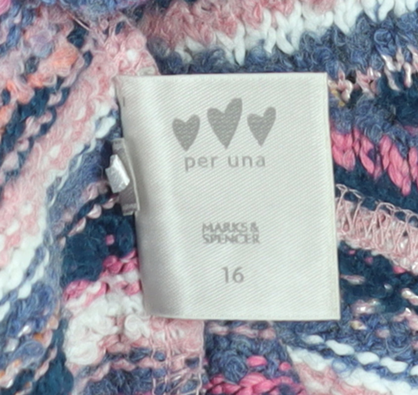 Marks and Spencer Per Una Women’s Multicoloured Striped Cardigan Size 16