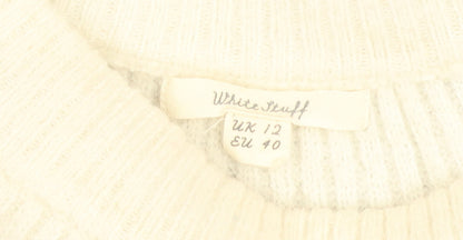 White Stuff Women Blue Crew Neck Chunky Knit Pullover Jumper Size 12
