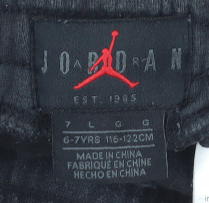 Jordan Boys Black 6-7 Years Jogger Trousers with Paris Side Stripes