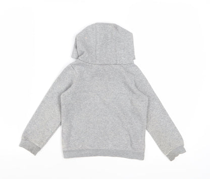 Nike Boys Grey Pullover Hoodie 2-3 Years Cotton Blend Graphic Logo