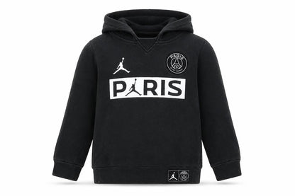 Jordan PSG Boys Black Pullover Hoodie 6-7 Years Cotton Blend