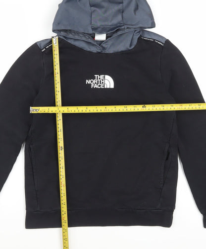 The North Face Boys Black Pullover Hoodie L Cotton Blend Warm Top
