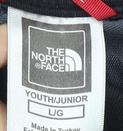 The North Face Boys Black Pullover Hoodie L Cotton Blend Warm Top