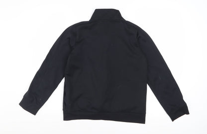 Under Armour Boys Black Full Zip Track Jacket Size 12 Years Polyester