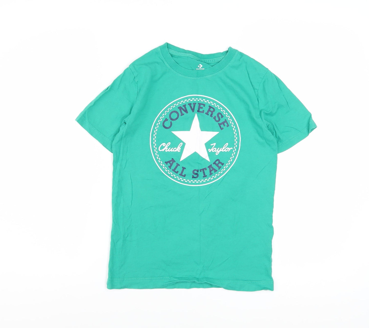 Converse Boys Green Logo T-Shirt Size 10-12 Years Short Sleeve Cotton