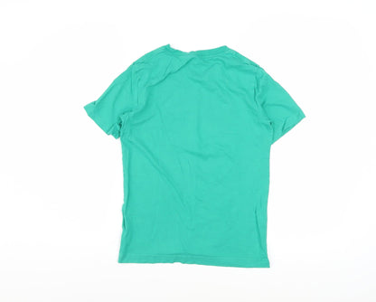 Converse Boys Green Logo T-Shirt Size 10-12 Years Short Sleeve Cotton