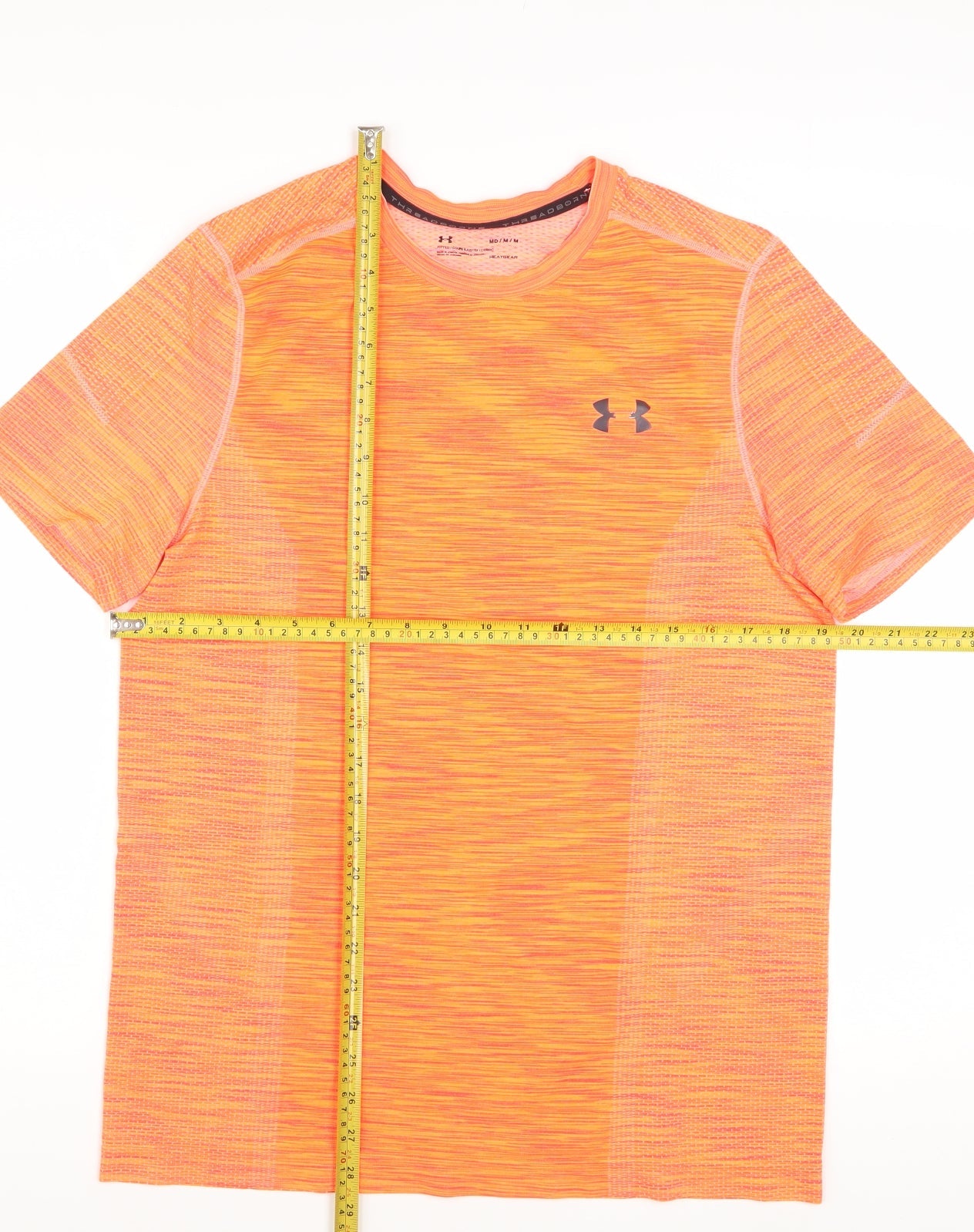 Under Armour Men's Orange HeatGear Fitted Active T-Shirt M