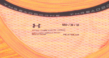 Under Armour Men's Orange HeatGear Fitted Active T-Shirt M
