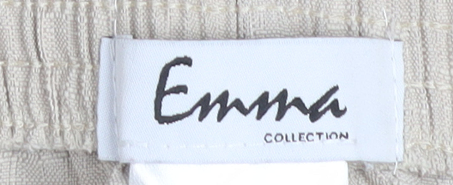 Emma Collection Womens Beige Size 20 Cropped Trousers