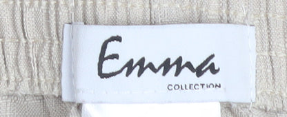 Emma Collection Womens Beige Size 20 Cropped Trousers
