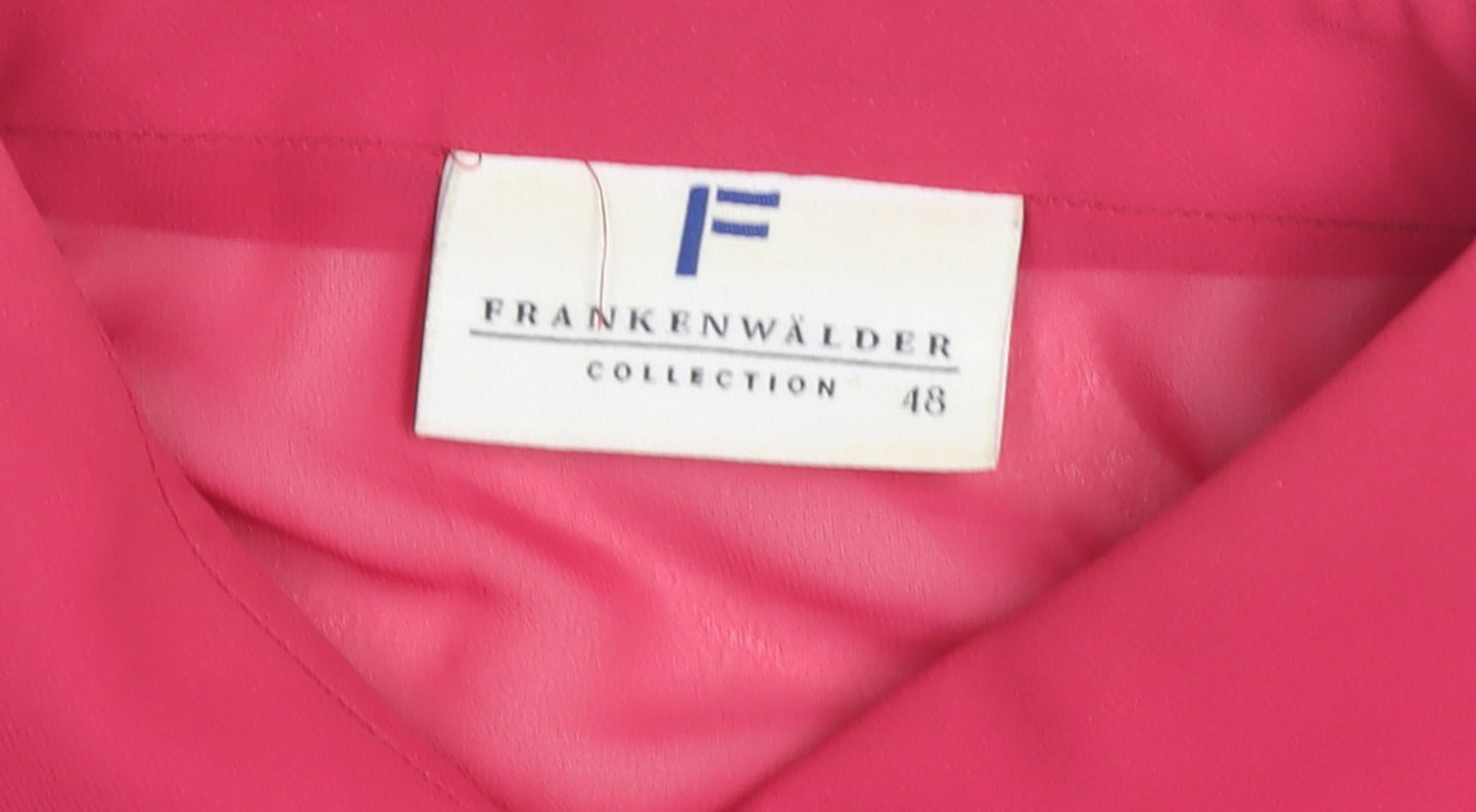 Frankenwälder Women Pink 3/4 Sleeve Button-Up Blouse UK 20